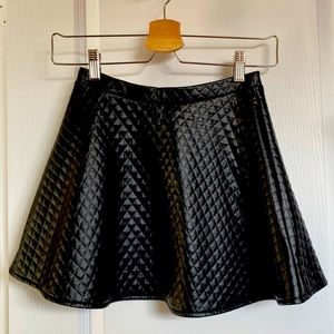 Girls Children’s Place Black Faux Leather Skirt